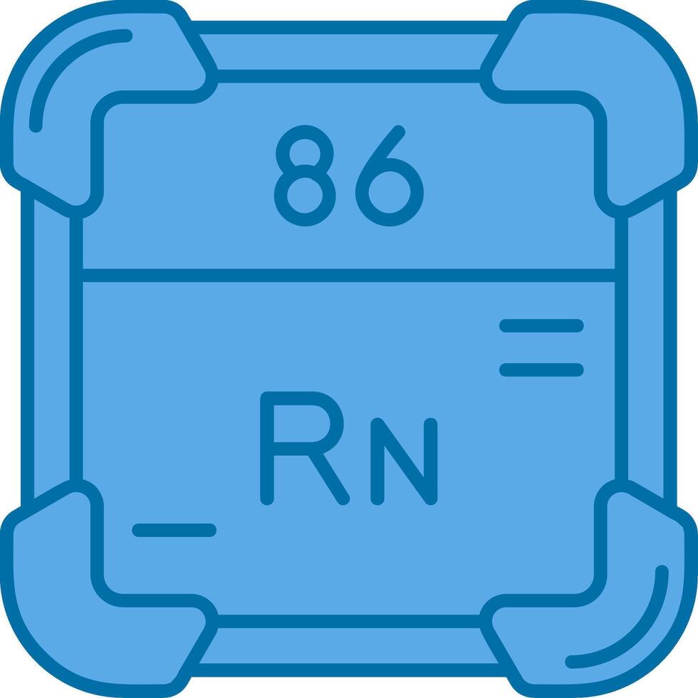 Radon Blue Line Filled Icon vector