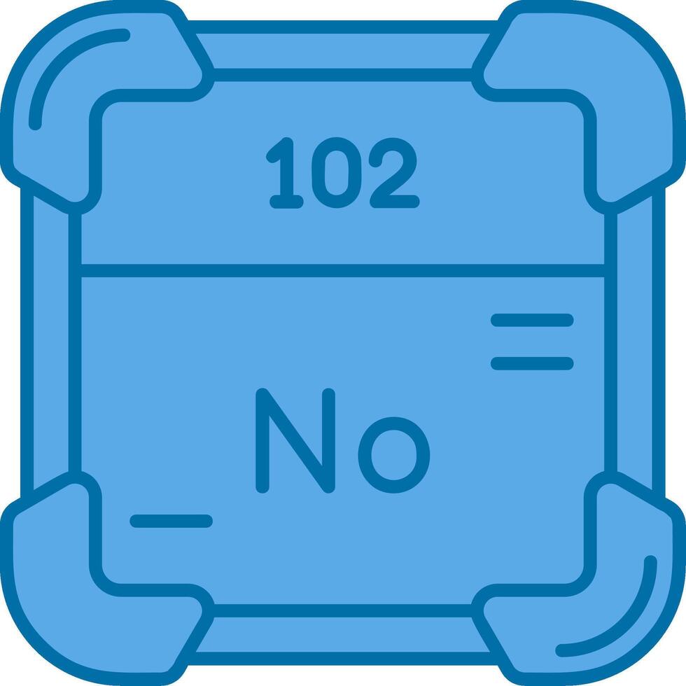 Nobelium Blue Line Filled Icon vector