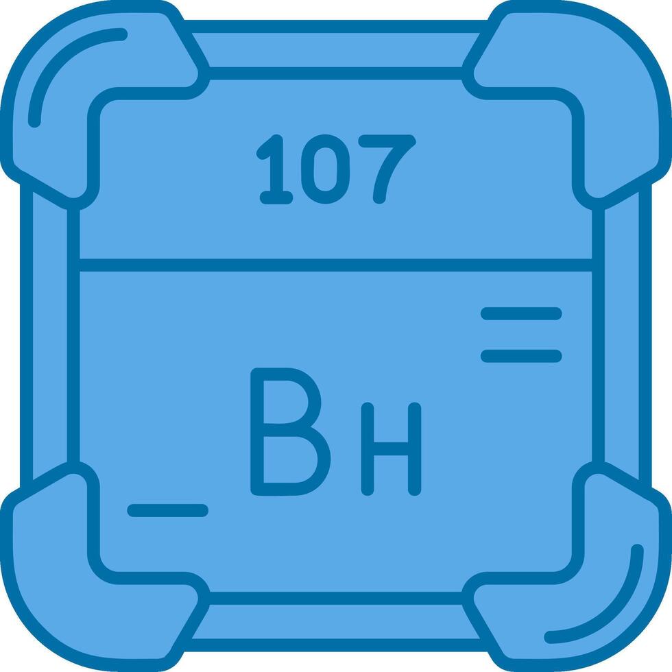 bohrium azul línea lleno icono vector