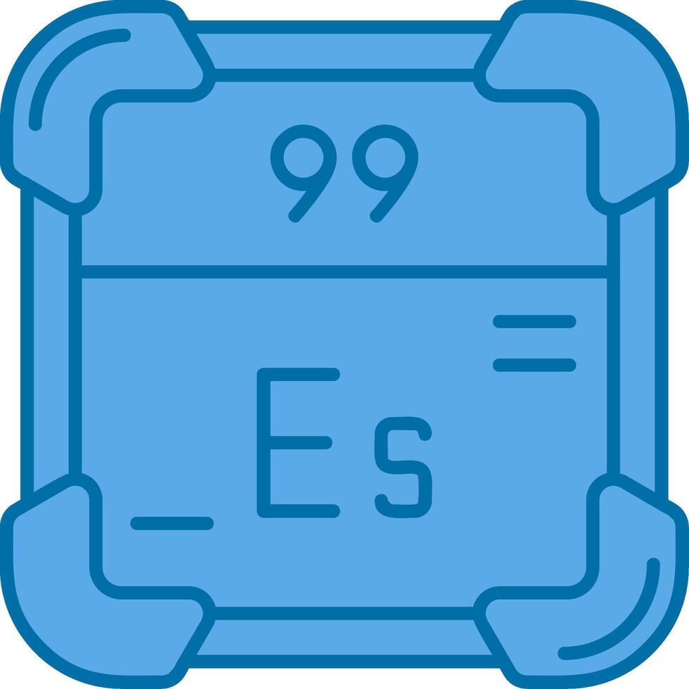 Einsteinium Blue Line Filled Icon vector