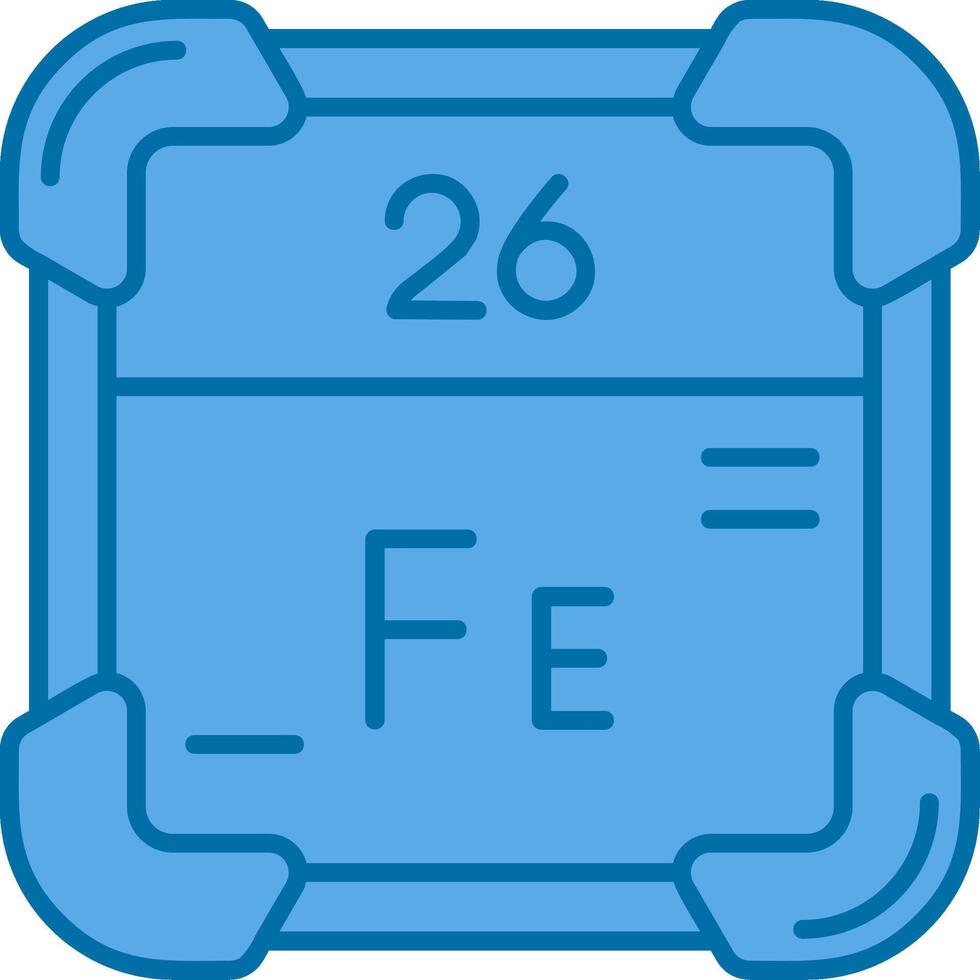 Iron Blue Line Filled Icon vector