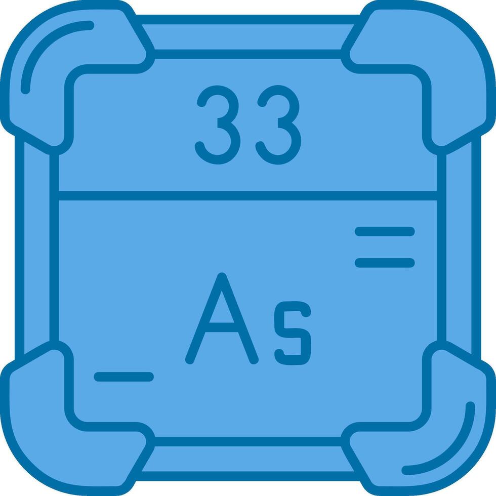 Arsenic Blue Line Filled Icon vector