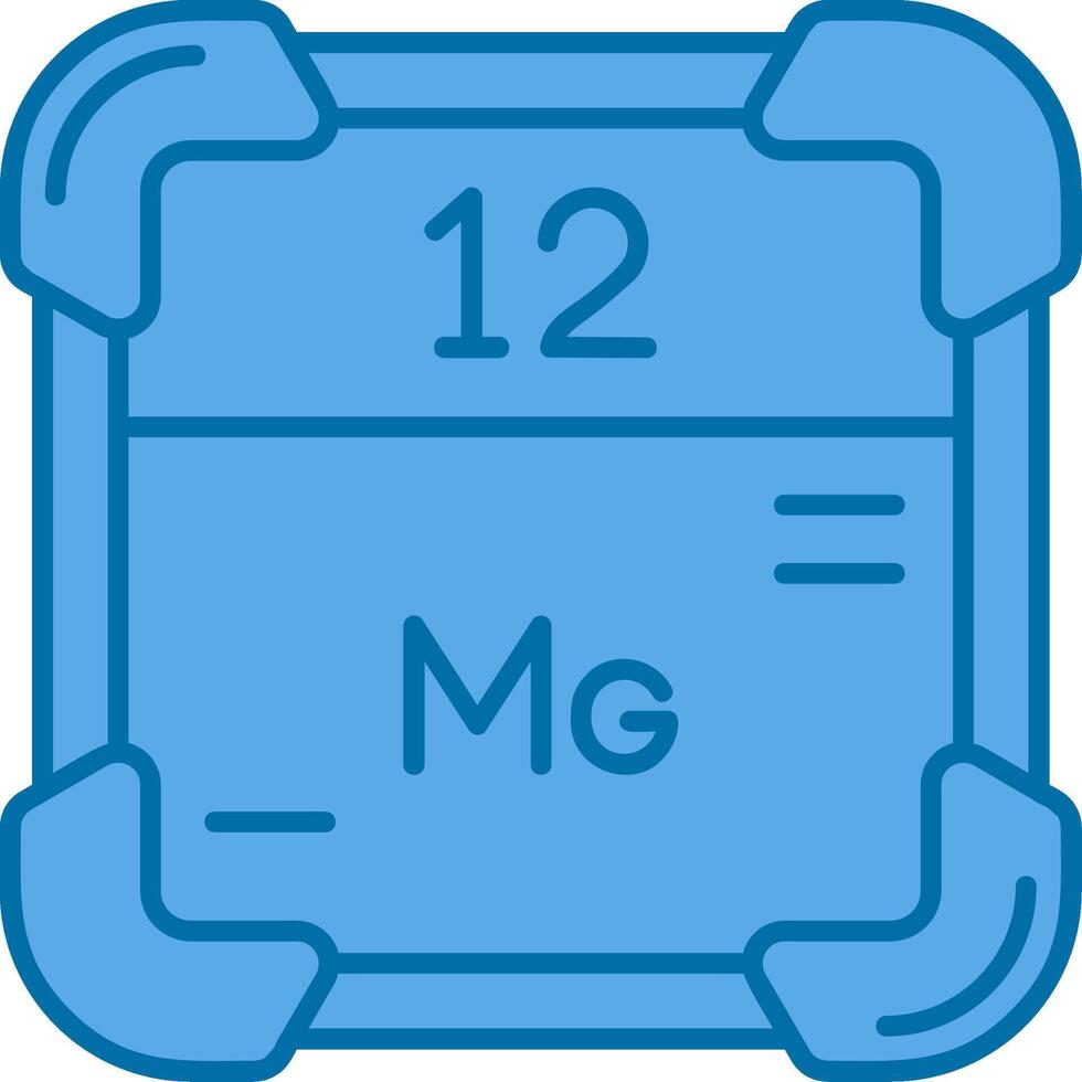 Magnesium Blue Line Filled Icon vector