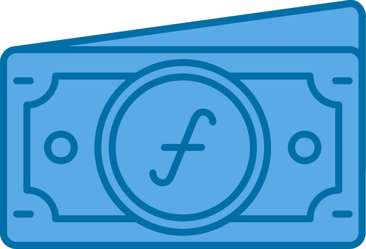 Guilder Blue Line Filled Icon vector