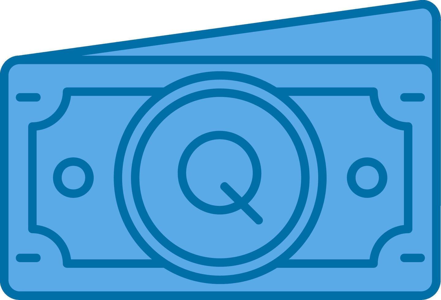 Quetzal Blue Line Filled Icon vector