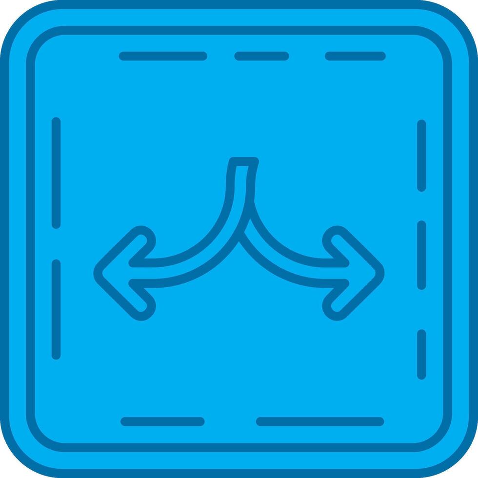Shuffle Blue Line Filled Icon vector