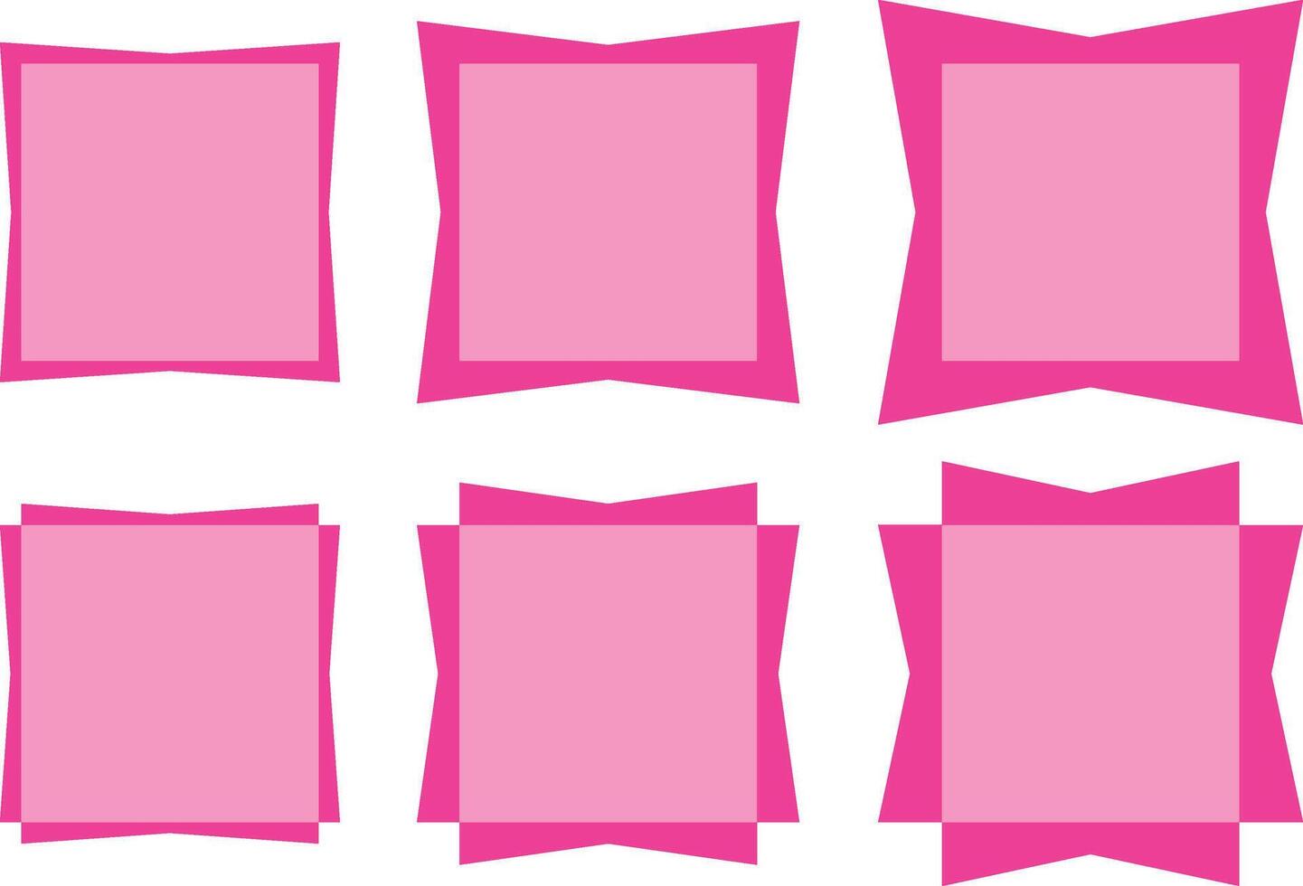 Fantasy Geometric Frames Set vector
