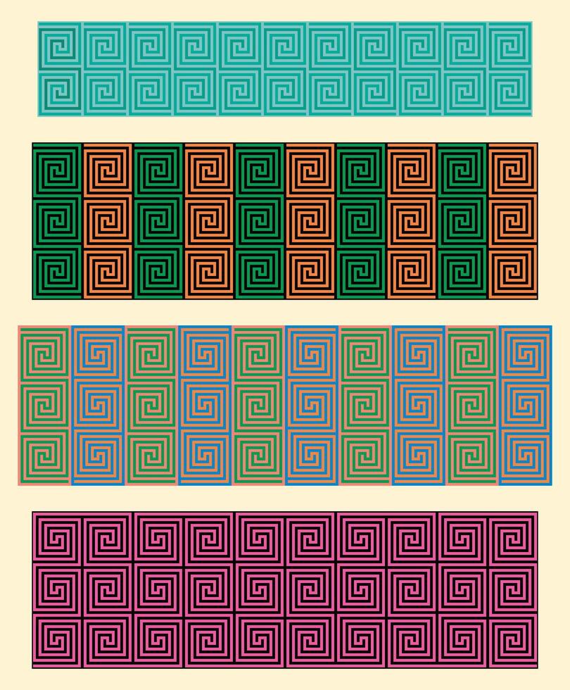 Classic Decorative Patterns Set vector
