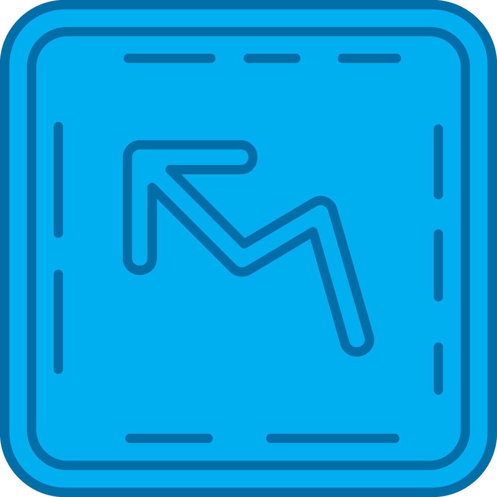 Trend Blue Line Filled Icon vector