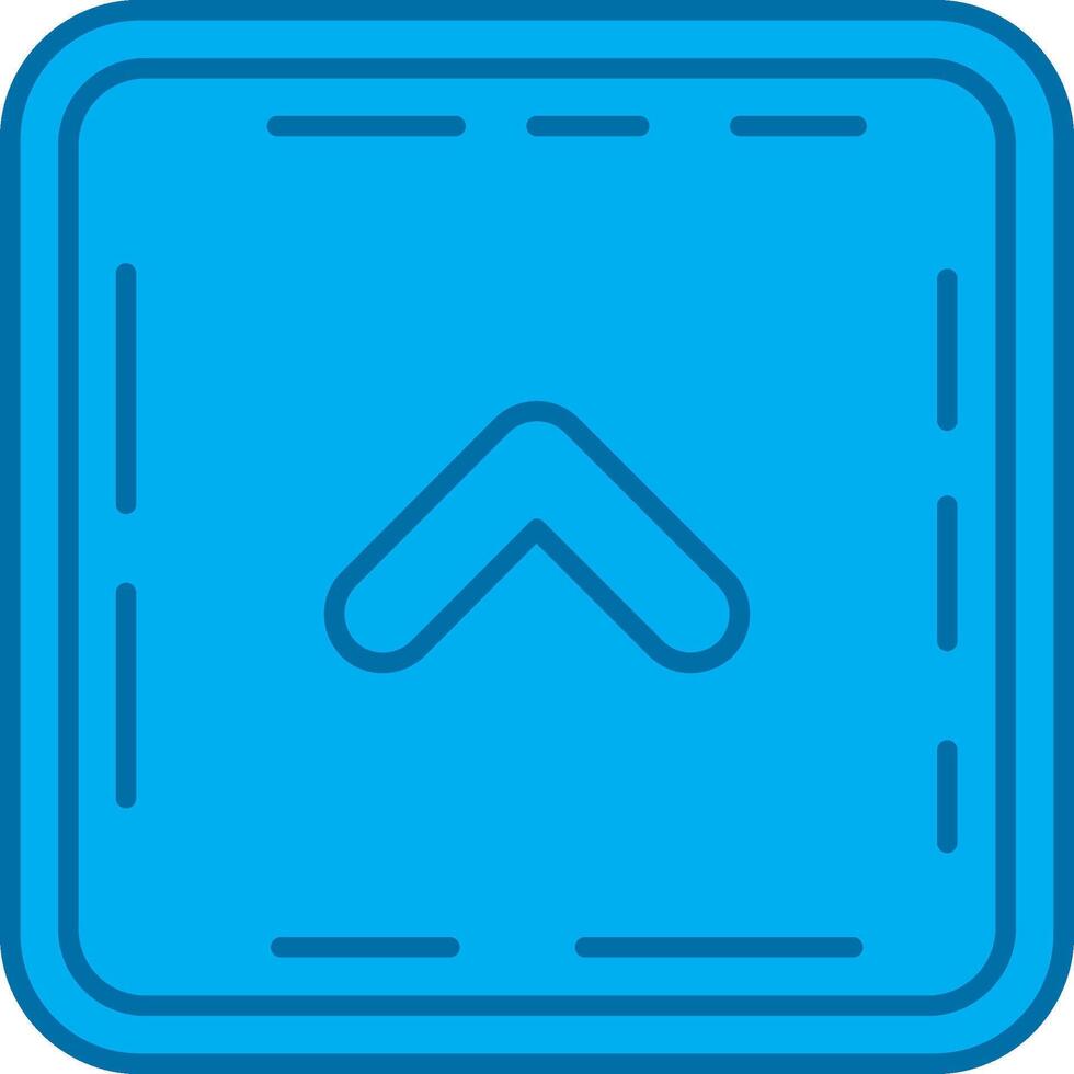 Chevron Blue Line Filled Icon vector