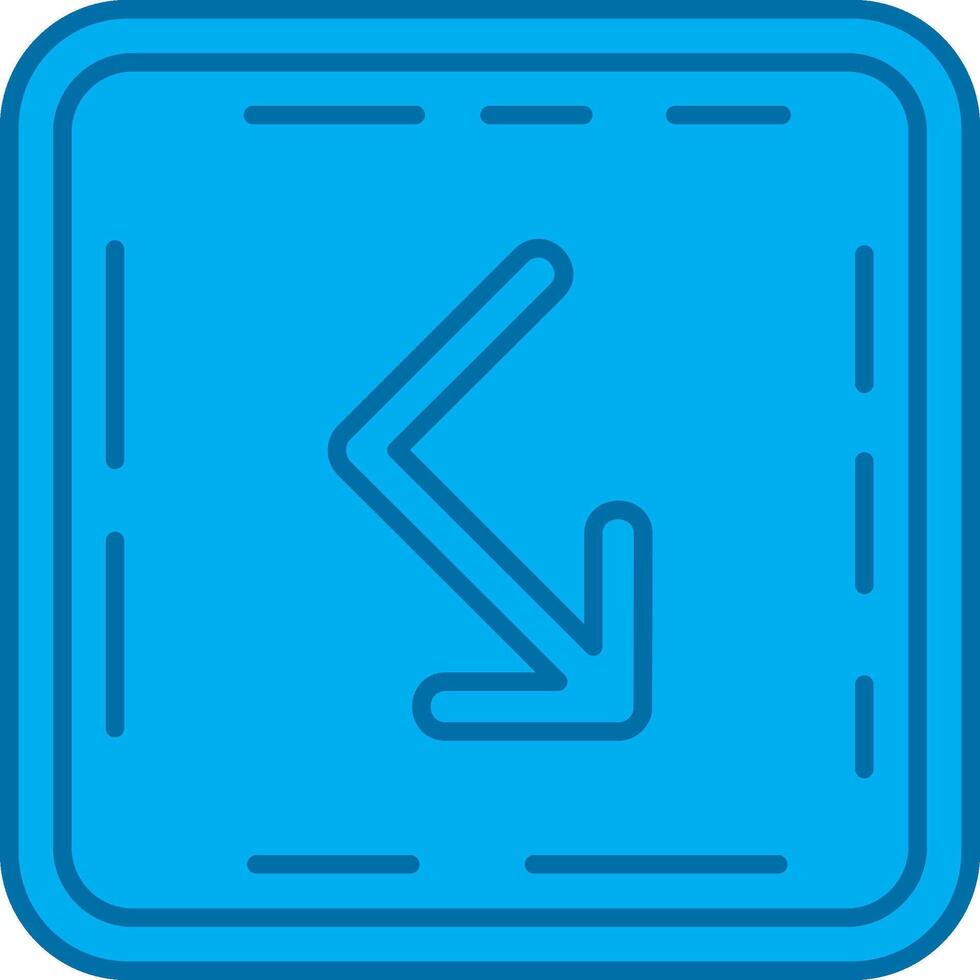 Bounce Blue Line Filled Icon vector