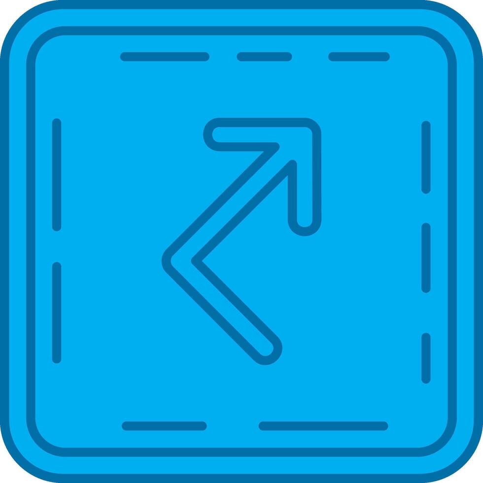 Bounce Blue Line Filled Icon vector