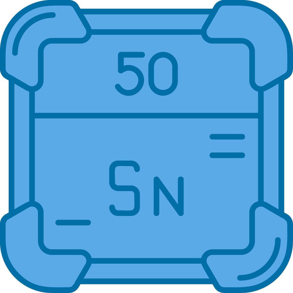 Tin Blue Line Filled Icon vector