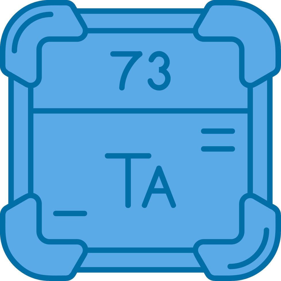 tantalio azul línea lleno icono vector