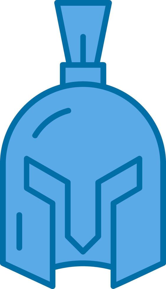 Helmet Blue Line Filled Icon vector