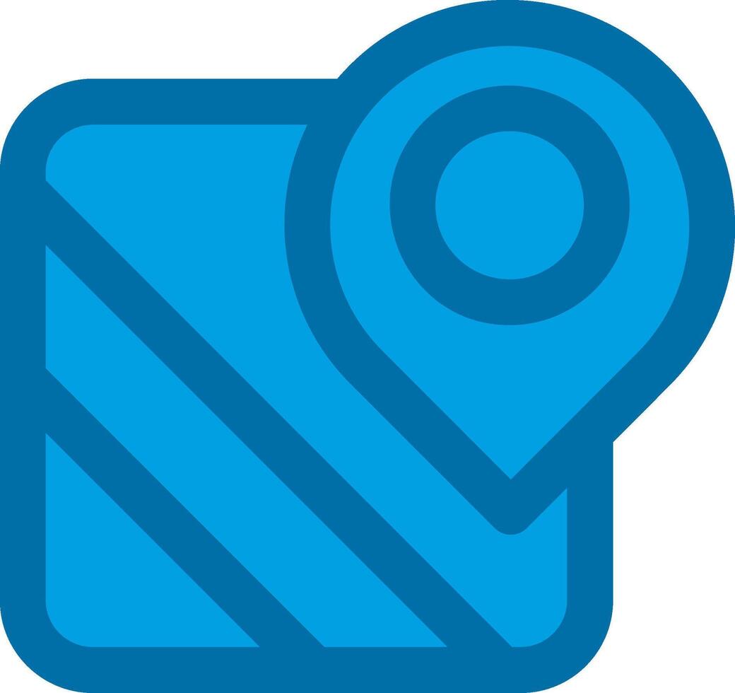 Pin 1 Blue Line Filled Icon vector
