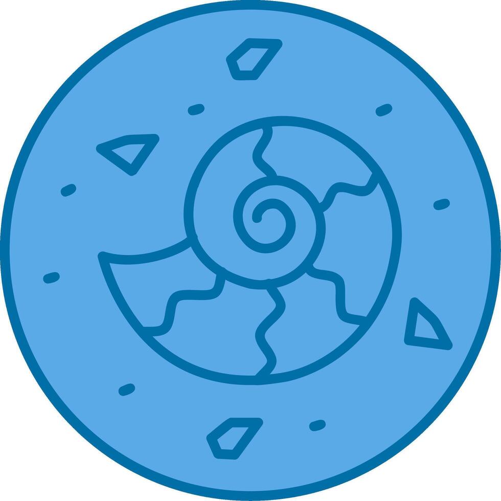 Fossil Blue Line Filled Icon vector