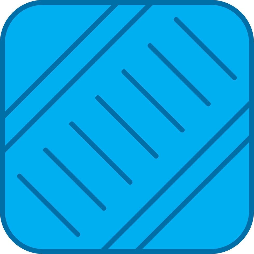 Crossing Blue Line Filled Icon vector