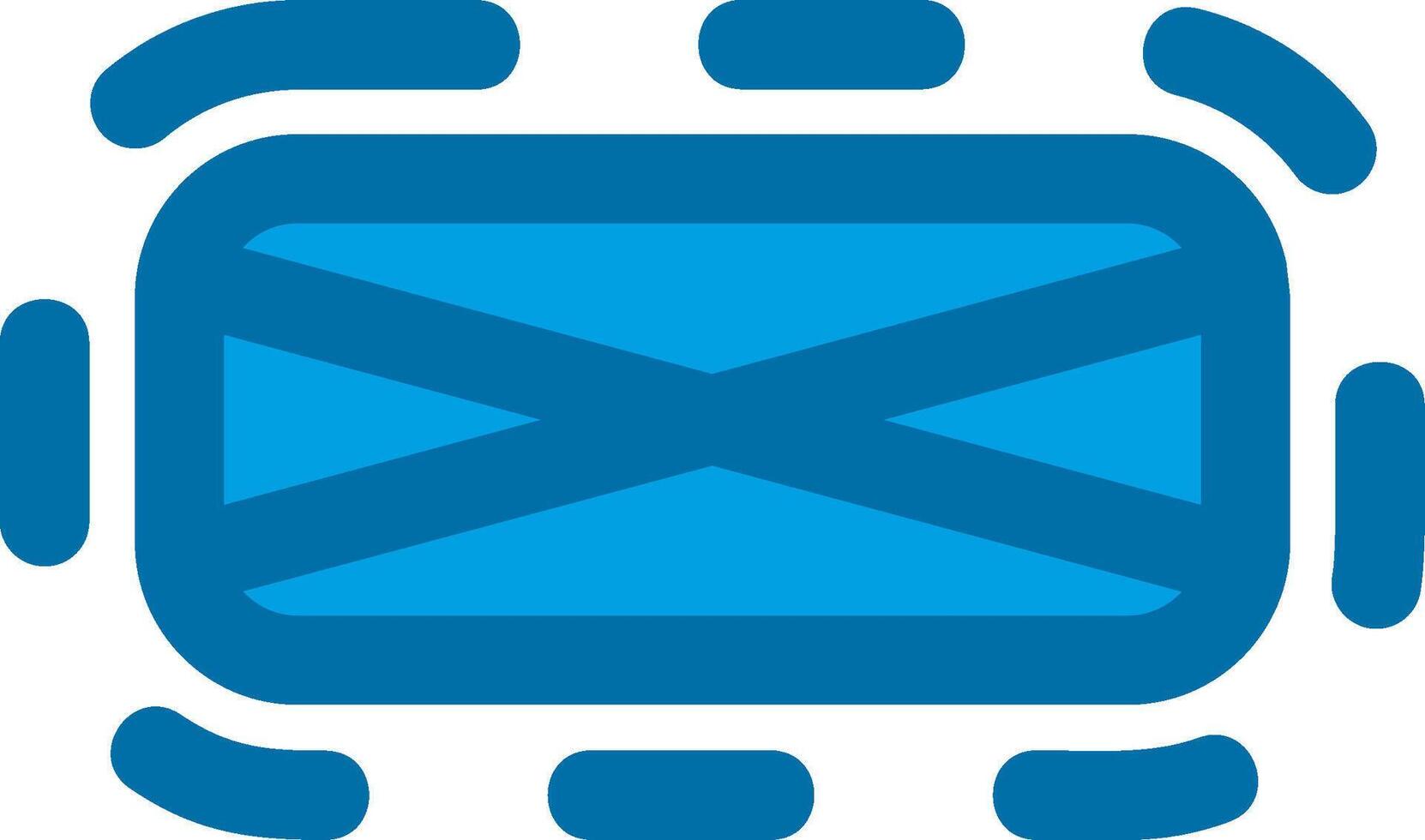 Elipse frame Blue Line Filled Icon vector