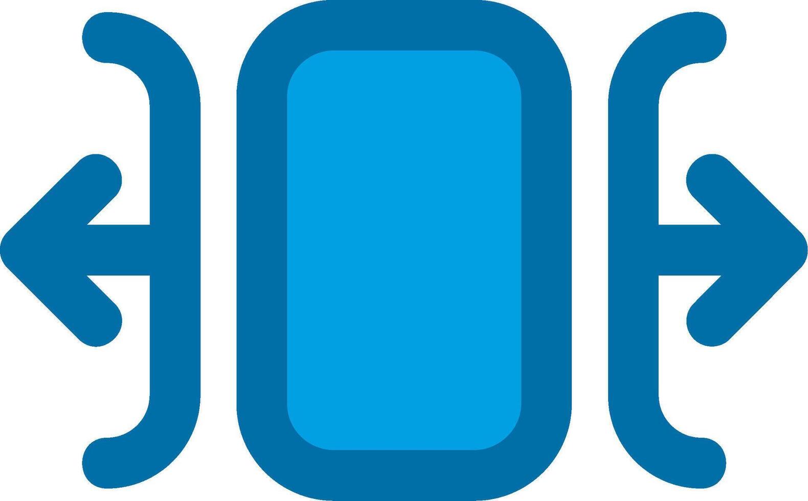Carousel horizontal Blue Line Filled Icon vector
