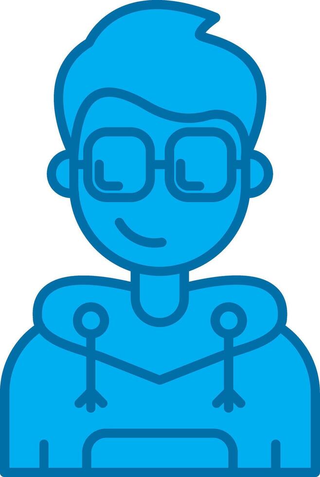 Cool Blue Line Filled Icon vector