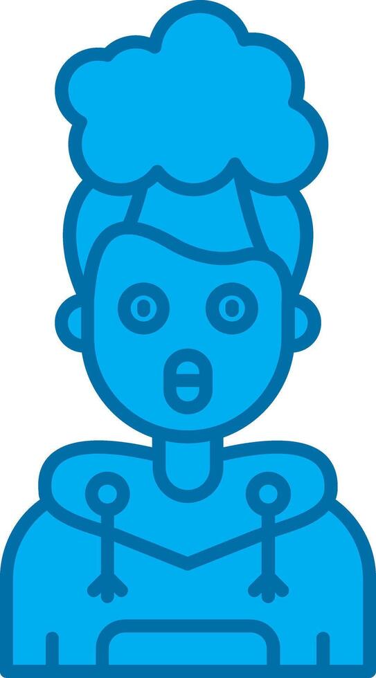 Exploding Blue Line Filled Icon vector