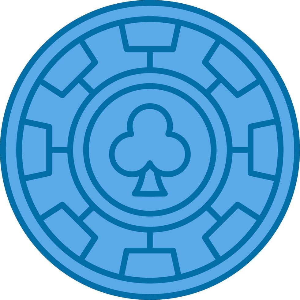 Chip Blue Line Filled Icon vector