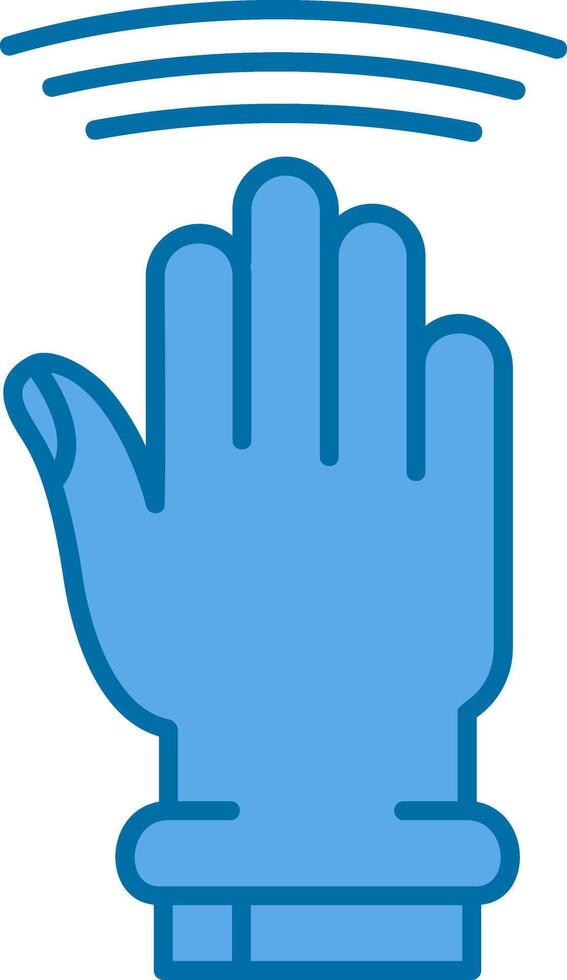 Drag Window Blue Line Filled Icon vector
