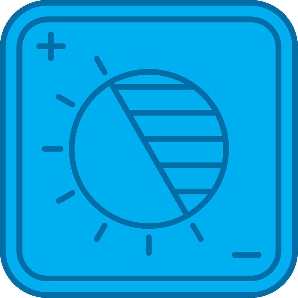 Exposure Blue Line Filled Icon vector