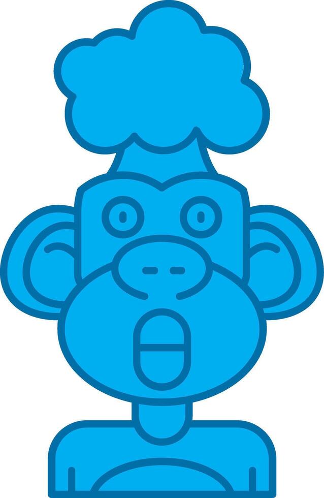 Exploding Blue Line Filled Icon vector