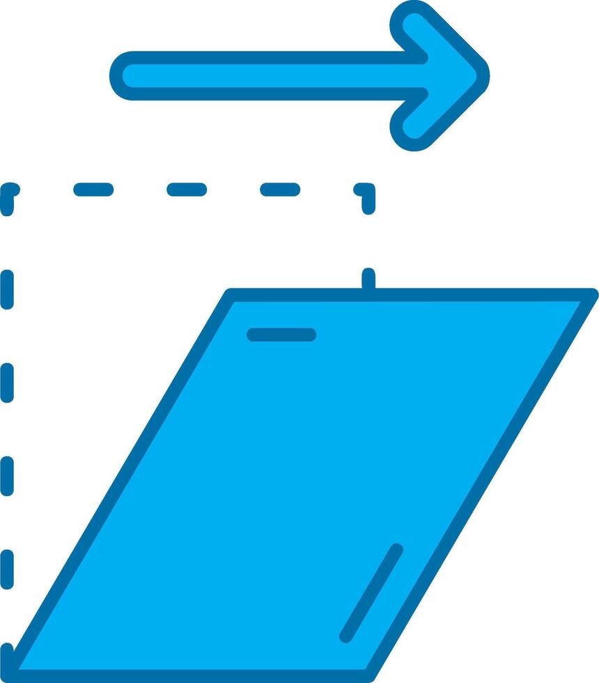 Shear Blue Line Filled Icon vector