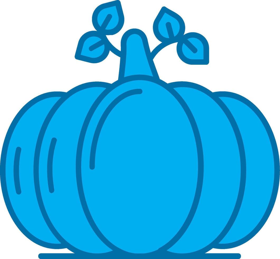 Pumpkin Blue Line Filled Icon vector