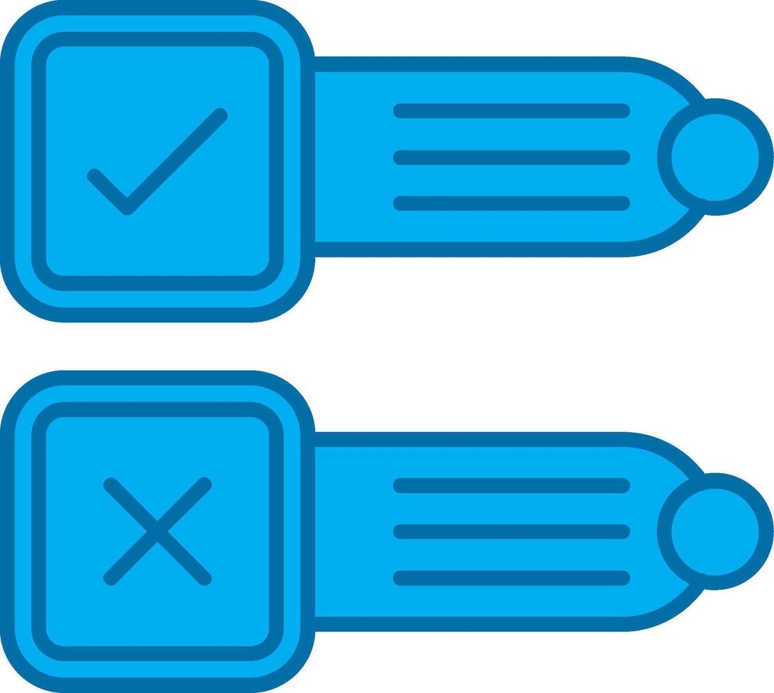 Poll Blue Line Filled Icon vector