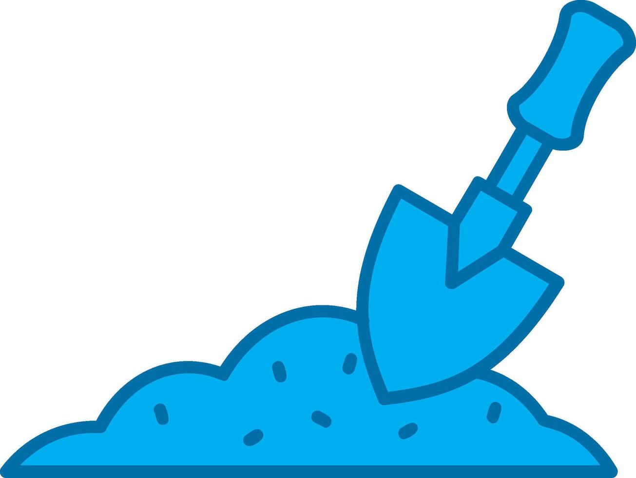 Trowel Blue Line Filled Icon vector