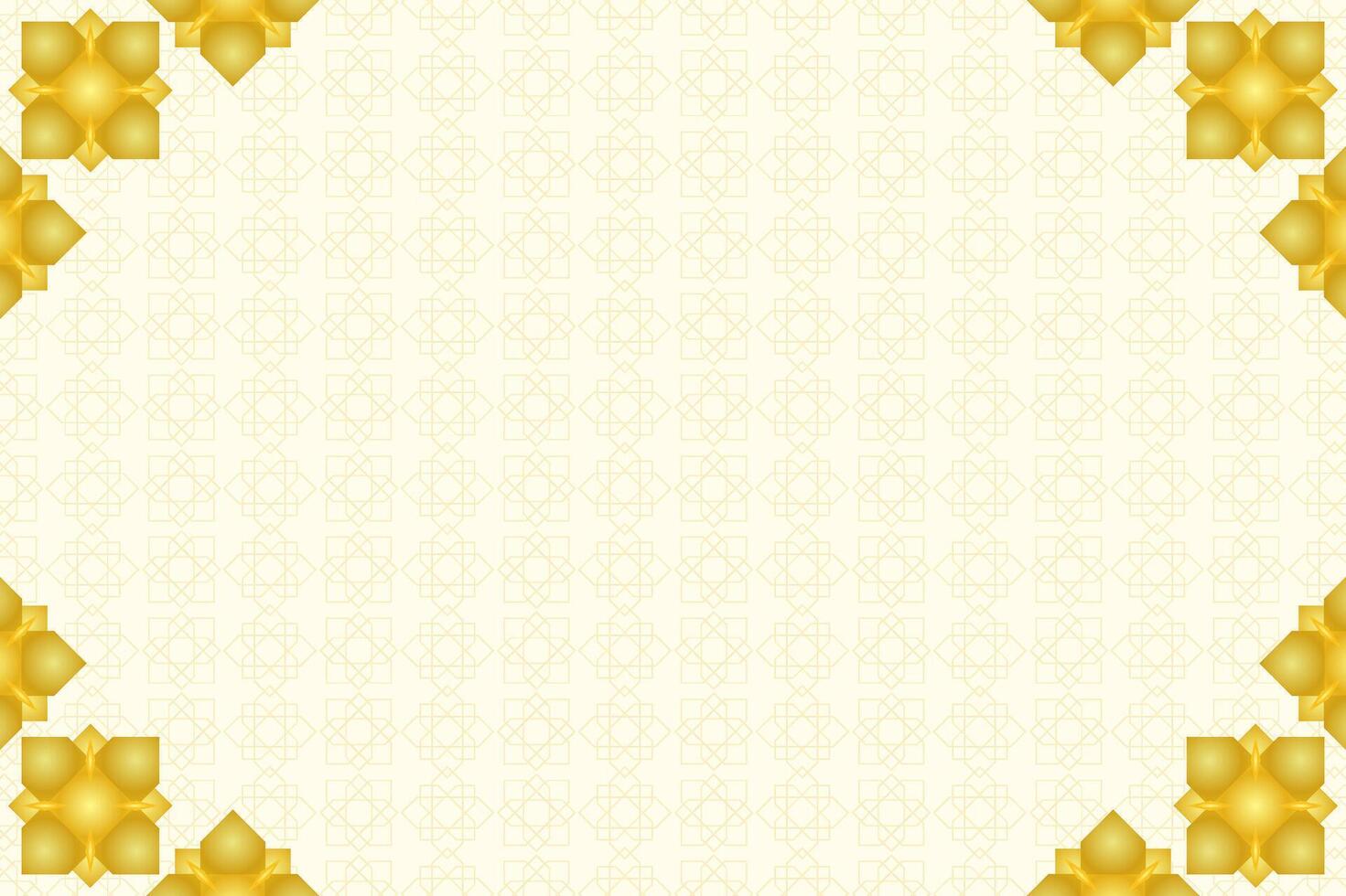 Islamic Gold Pattern Background with Floral Ornament vector