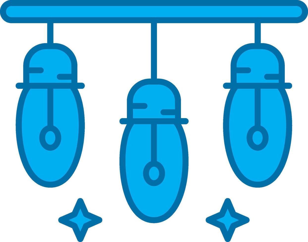 Lights Blue Line Filled Icon vector