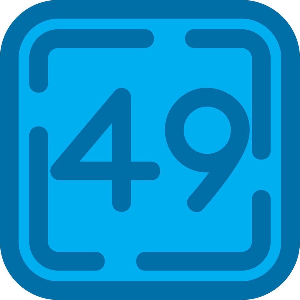 Forty Nine Blue Line Filled Icon vector