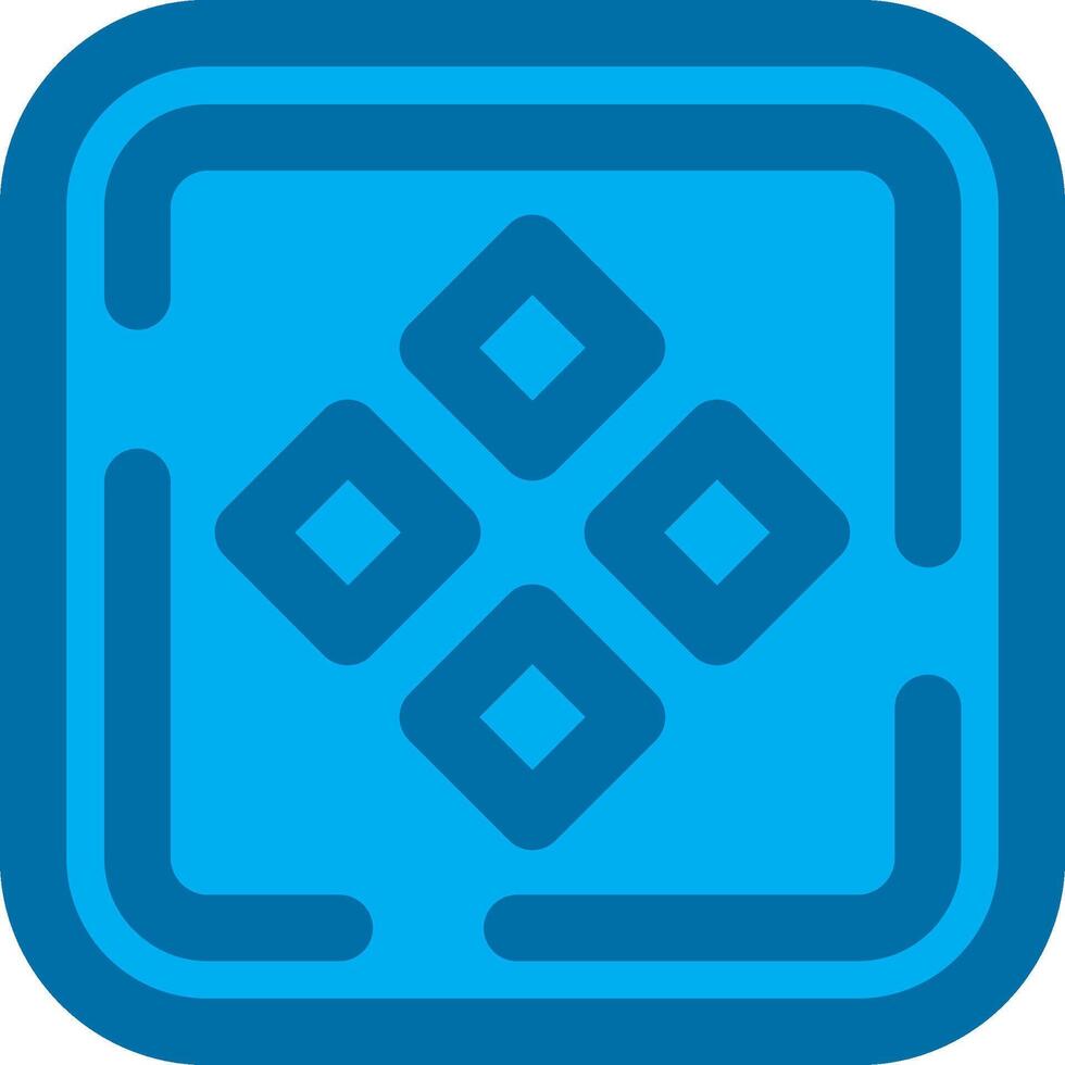 componente azul línea lleno icono vector