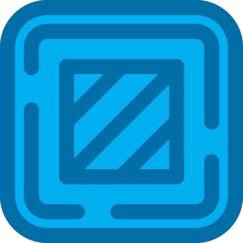 Square Blue Line Filled Icon vector