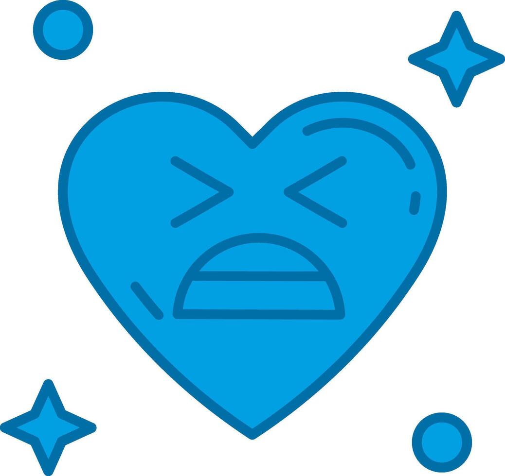 Anguish Blue Line Filled Icon vector