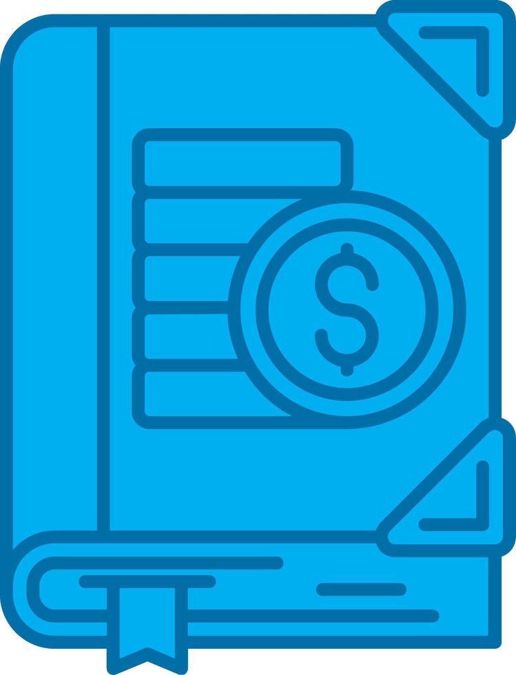 Budgeting Blue Line Filled Icon vector