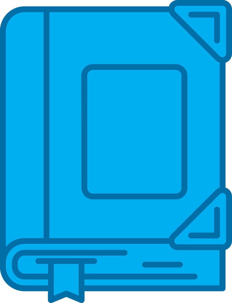 Book Blue Line Filled Icon vector