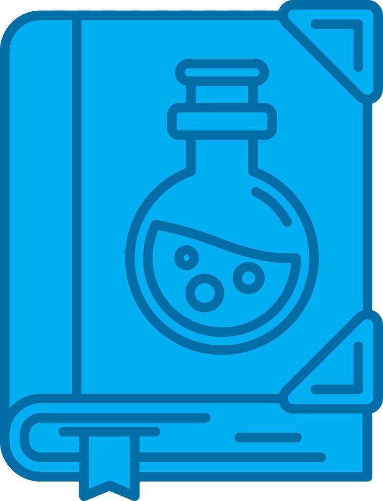 Sciene book Blue Line Filled Icon vector