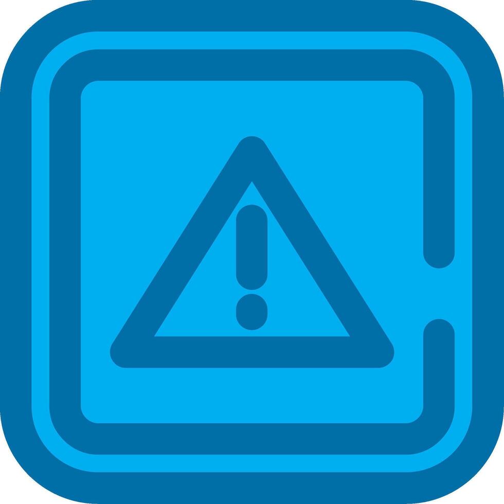 Alert Blue Line Filled Icon vector