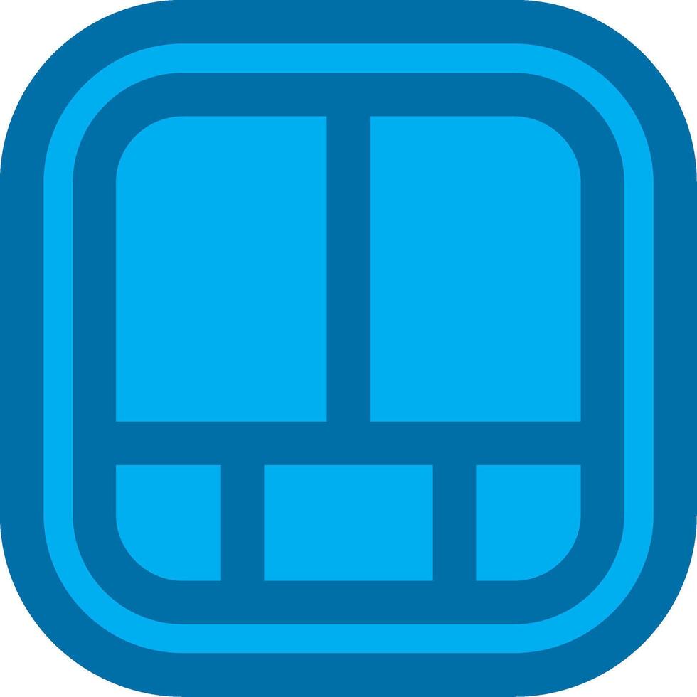 Layout Blue Line Filled Icon vector