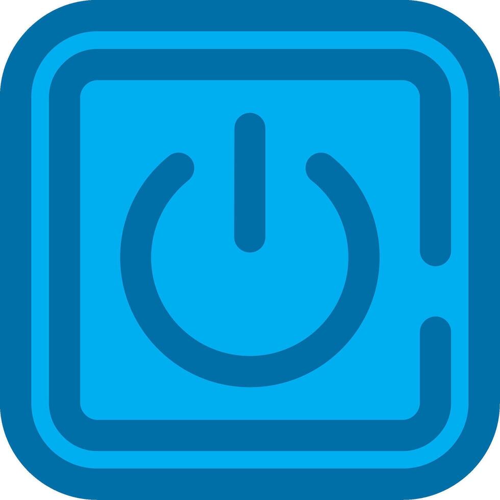 Power on Blue Line Filled Icon vector