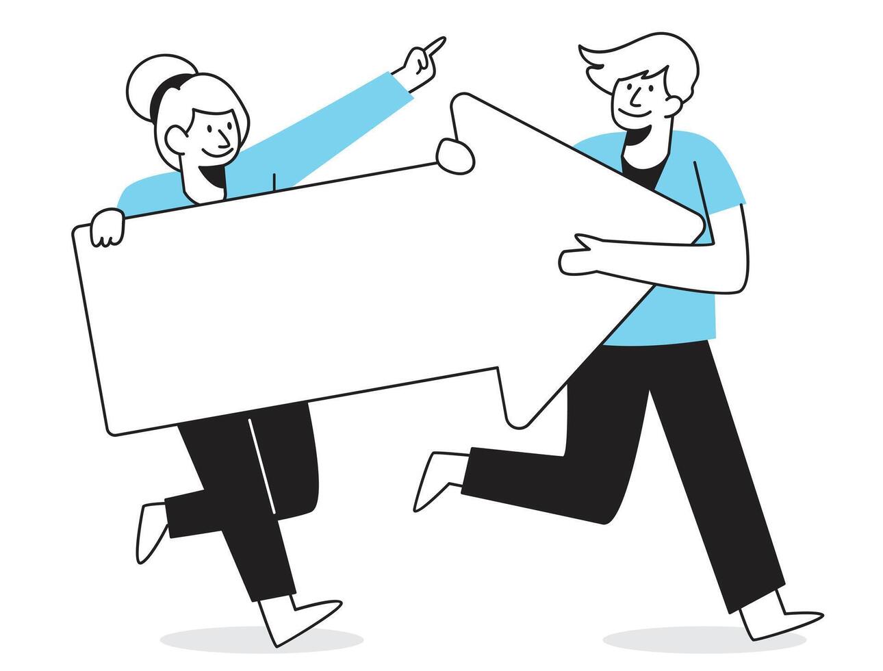 Teamwork concept. Teamwork. Vector illustration in a flat style