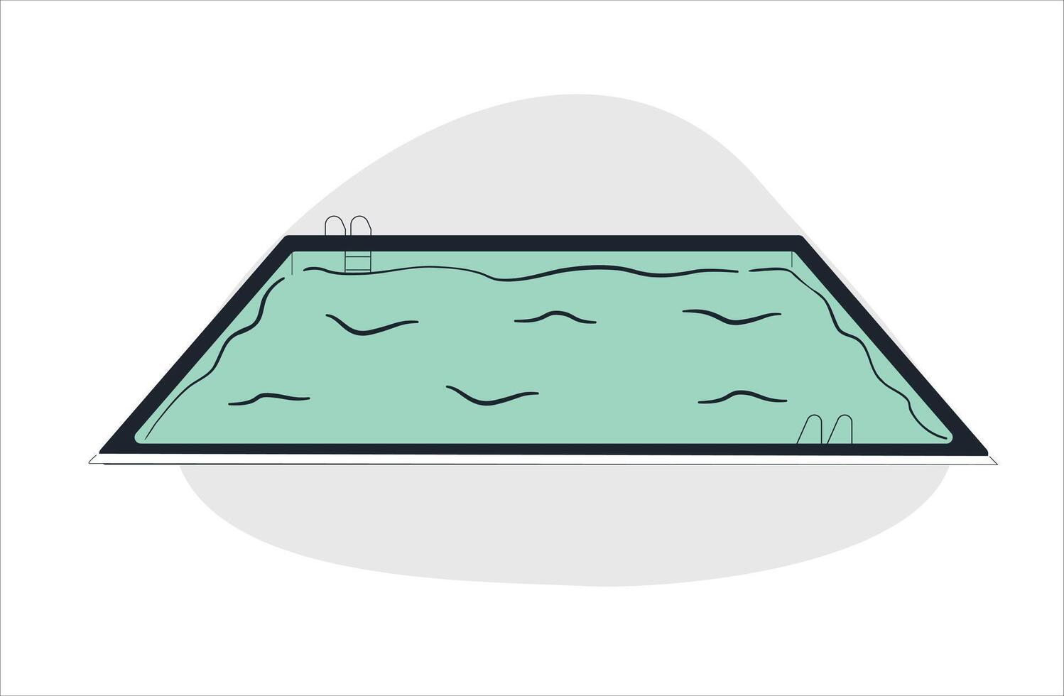 Swimming pool vector illustration in flat style.