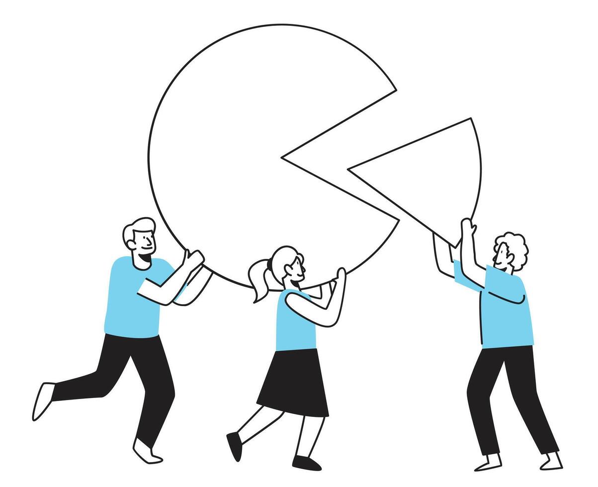 Teamwork concept. Teamwork. Vector illustration in a flat style