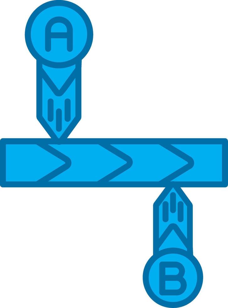 Timeline Blue Line Filled Icon vector